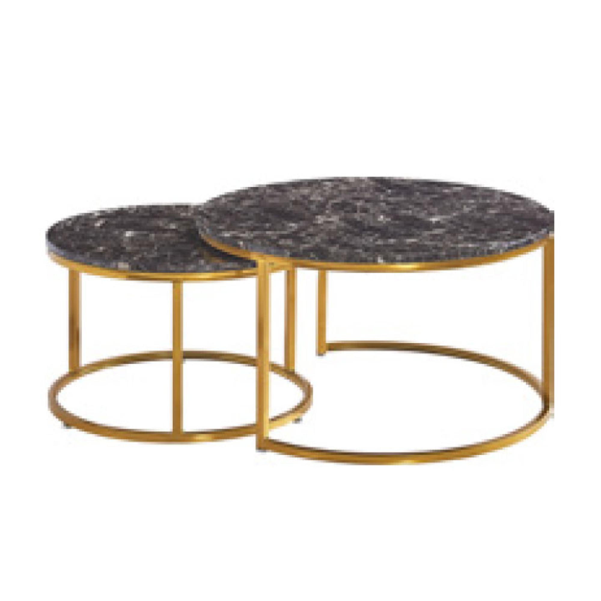 Pair of coffee tables with MDF board tabletop, model CT-708