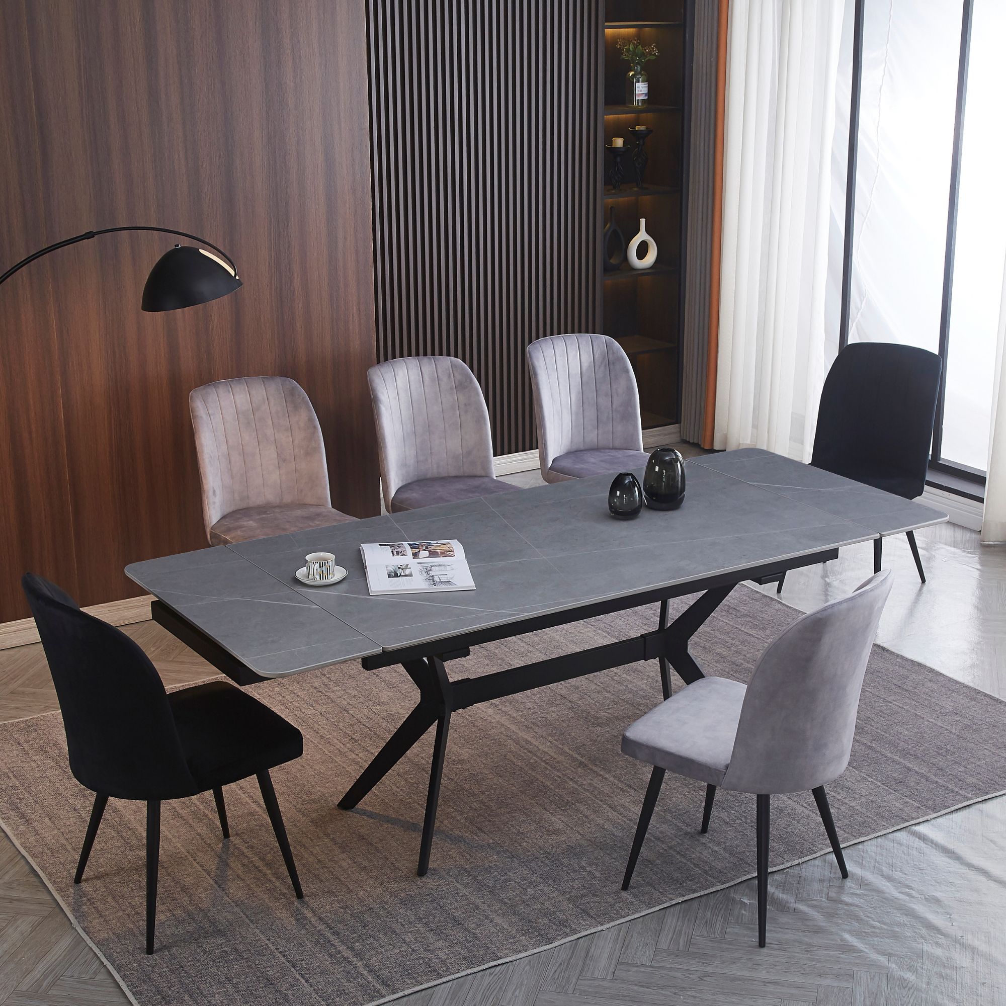 Extendable Ceramic Dining Table Grey model DT-168 in Israel. Buy ...