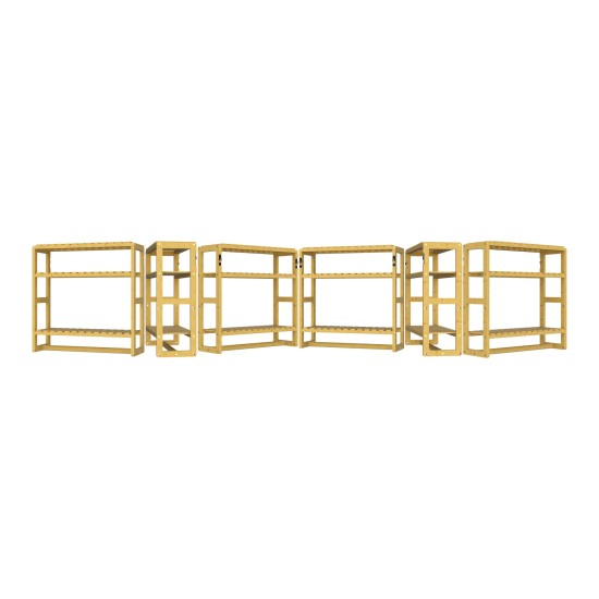 Hanging Wooden Shelf Natural Bamboo SR559 image
