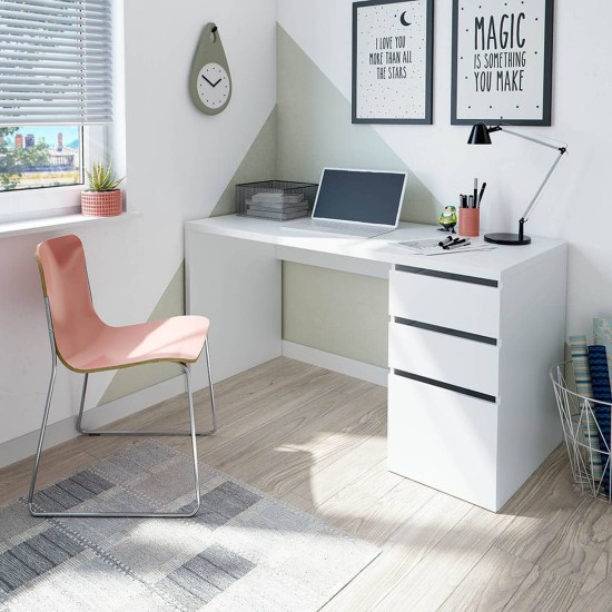 WS CHEST Writing Desk (White) Furniture, Budget Furniture, Children's Furniture, Office Furniture, Computer and Writing Tables, Computer and Writing Tables, Fast Delivery, Do it yourself (D.I.Y), Computer Desks and Bookcases, Writing Desk and Computer Desks , Desks, Computer Desks image