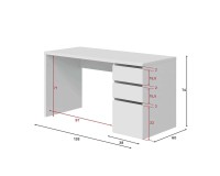 WS CHEST Writing Desk (White) Furniture, Budget Furniture, Children's Furniture, Office Furniture, Computer and Writing Tables, Computer and Writing Tables, Fast Delivery, Do it yourself (D.I.Y), Computer Desks and Bookcases, Writing Desk and Computer Desks , Desks, Computer Desks image