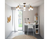 WS DOUBLE Writing Desk with Bookshelf (White) Furniture, Budget Furniture, Children's Furniture, Wall Shelves, Computer and Writing Tables, Computer and Writing Tables, Bookcases, Fast Delivery, Do it yourself (D.I.Y), Computer Desks and Bookcases, Writing Desk and Computer Desks , Desks, Computer D