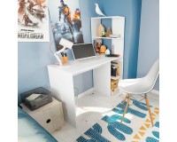 WS DOUBLE Writing Desk with Bookshelf (White) Furniture, Budget Furniture, Children's Furniture, Wall Shelves, Computer and Writing Tables, Computer and Writing Tables, Bookcases, Fast Delivery, Do it yourself (D.I.Y), Computer Desks and Bookcases, Writing Desk and Computer Desks , Desks, Computer D