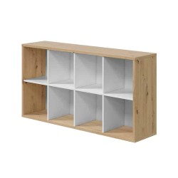 NOA Bookcase with 8 Niches (Oak)