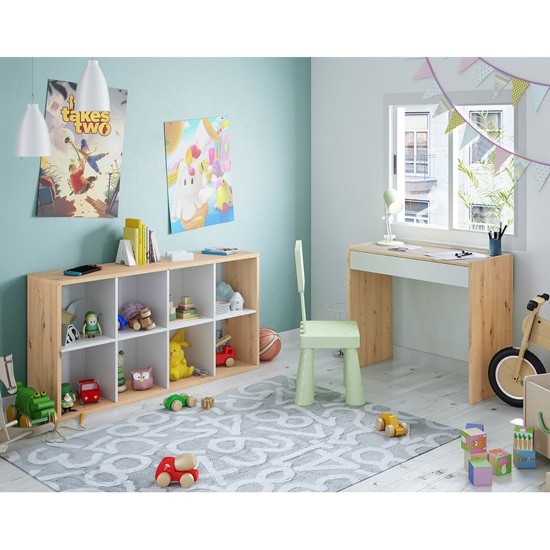 NOA Bookcase with 8 Niches (Oak) image