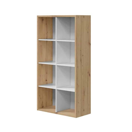 NOA Bookcase with 8 Niches (Oak) image