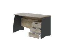 ESTIL Computer Desk with 3-Drawer Pedestal (Graphite) image