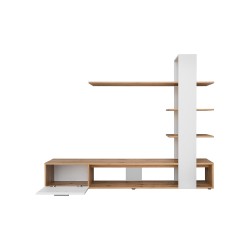 ECO living room wall unit, Wotan body / matt white fronts ECO living room wall unit, Wotan body / matt white fronts