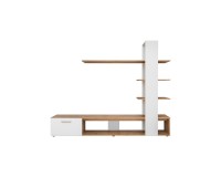 ECO living room wall unit, Wotan body / matt white fronts Furniture, Living Room Furniture, Furniture Wall Units, Organizational Furniture, Modern Furniture Wall Units image