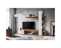 ECO living room wall unit, Wotan body / matt white fronts Furniture, Living Room Furniture, Furniture Wall Units, Organizational Furniture, Modern Furniture Wall Units image