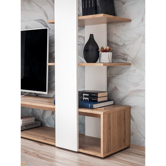 ECO living room wall unit, Wotan body / matt white fronts Furniture, Living Room Furniture, Furniture Wall Units, Organizational Furniture, Modern Furniture Wall Units image