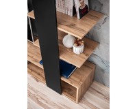 ECO living room wall unit, Wotan body / matt black fronts Furniture, Living Room Furniture, Modern Furniture Wall Units, Fast Delivery, Wall Units image