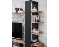 ECO living room wall unit, Wotan body / matt black fronts Furniture, Living Room Furniture, Modern Furniture Wall Units, Fast Delivery, Wall Units image