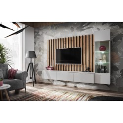 VERTI living room wall unit, Perla Gray