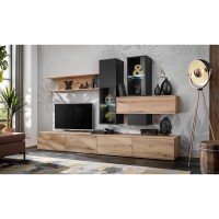 CRUZ living room wall unit, Coast Evoke and black