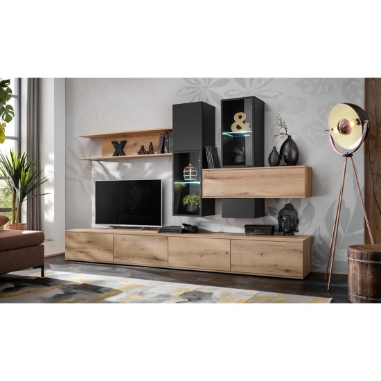 CRUZ living room wall unit, Coast Evoke and black image