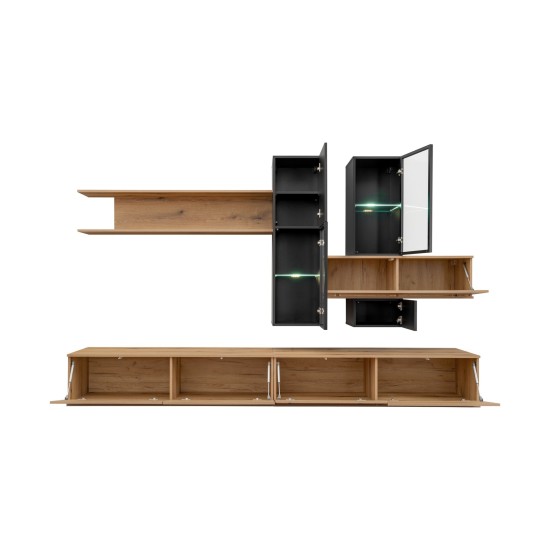 CRUZ living room wall unit, Coast Evoke and black image
