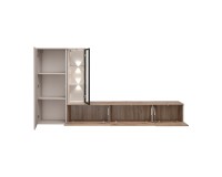 CLARE living room wall unit, Viking oak and cashmere Furniture, Living Room Furniture, Furniture Wall Units, Organizational Furniture, Modern Furniture Wall Units image