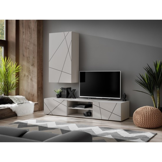 Showing image for GEO I living room wall unit, cashmere with a black printed pattern GEO I living room wall unit, cashmere with a black printed pattern Furniture, Living Room Furniture, Furniture Wall Units, Organizational Furniture, Modern Furniture Wall Units image