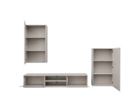 Showing image for GEO II living room wall unit, cashmere with a black printed pattern GEO II living room wall unit, cashmere with a black printed pattern image