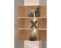 Стенка GUSTO PW B в гостиную, кашемир и дуб Artisan