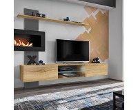 מזנון סלון FLAME B, אנתרציט ואלון Flagstaff מזנון סלון FLAME B, אנתרציט ואלון Flagstaff image