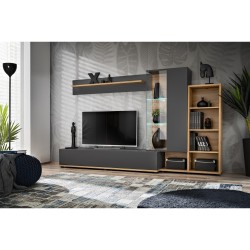 SILK II living room wall unit, Wotan and anthracite