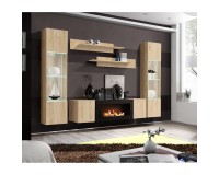 מזנון לסלון FLY M3 עם ביו אח וויטרינות, Hickory Jackson מזנון לסלון FLY M3 עם ביו אח וויטרינות, Hickory Jackson