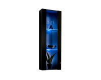 FLY 21 hanging display cabinet with lighting, gloss black image