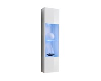 FLY 42 hanging display with a lit window, gloss white Furniture, Living Room Furniture, Organizational Furniture, Modern Furniture Wall Units, Modular Furniture, Showcases Modern, Display Cabinets For The Living Room, Collection FLY image