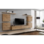 מזנון לסלון SWITCH IV, אלון Wotan, חזיתות למלה
