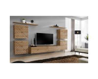מזנון לסלון SWITCH IV, אלון Wotan, חזיתות למלה image