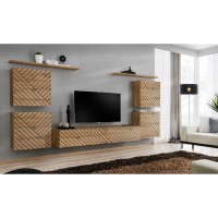 מזנון לסלון SWITCH IV, אלון Wotan, חזיתות למלה