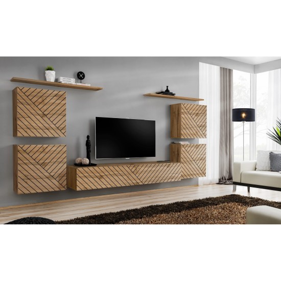 מזנון לסלון SWITCH IV, אלון Wotan, חזיתות למלה image