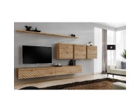 מזנון לסלון SWITCH VII, אלון Wotan, חזיתות למלה image