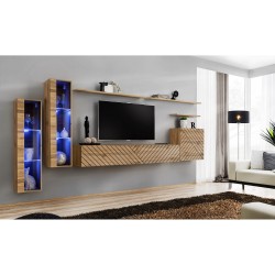 מזנון לסלון SWITCH XI, אלון Wotan, חזיתות למלה