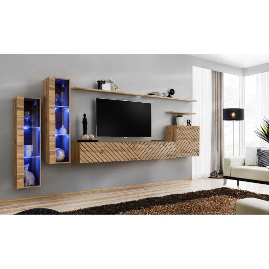 מזנון לסלון SWITCH XI, אלון Wotan, חזיתות למלה