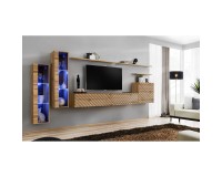 מזנון לסלון SWITCH XI, אלון Wotan, חזיתות למלה