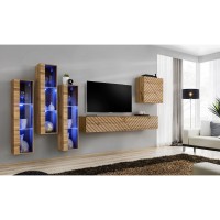 מזנון לסלון SWITCH XIII, אלון Wotan, חזיתות למלה