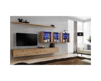 מזנון לסלון SWITCH XVII, אלון Wotan, חזיתות למלה image