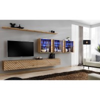 מזנון לסלון SWITCH XVII, אלון Wotan, חזיתות למלה