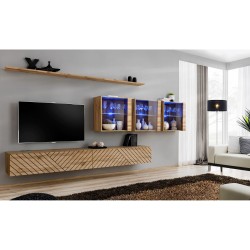 מזנון לסלון SWITCH XVII, אלון Wotan, חזיתות למלה