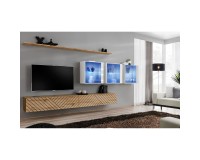 מזנון לסלון SWITCH XVII, אלון Wotan עם לבן מבריק, חזיתות למלה מזנון לסלון SWITCH XVII, אלון Wotan עם לבן מבריק, חזיתות למלה image