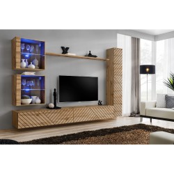 מזנון לסלון SWITCH XVIII, אלון Wotan, חזיתות למלה