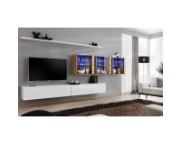 מזנון לסלון SWITCH XVII, לבן מבריק עם אלון Wotan מזנון לסלון SWITCH XVII, לבן מבריק עם אלון Wotan image