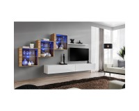 מזנון לסלון SWITCH XX, אלון Wotan עם לבן מבריק image