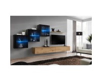 מזנון לסלון SWITCH XX, שחור מבריק עם אלון Wotan מזנון לסלון SWITCH XX, שחור מבריק עם אלון Wotan