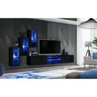 Wall unit SWITCH XXII black gloss