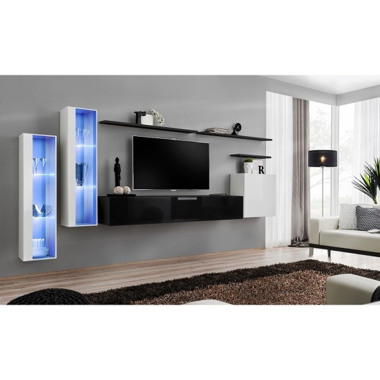 מזנון לסלון SWITCH XI, לבן מבריק עם שחור image