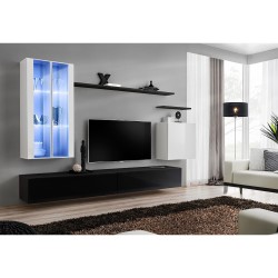 SWITCH XII hanging wall unit, white gloss with black